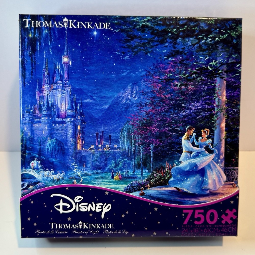 Disney Cinderella Thomas Kinkade "Dancing in the Starlight" 750pc Puzzle